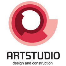 Logo new art studio design construction med