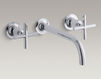 Смеситель настенный Purist Kohler 2015 K-T14414-3-BV Современный / Скандинавский / Модерн