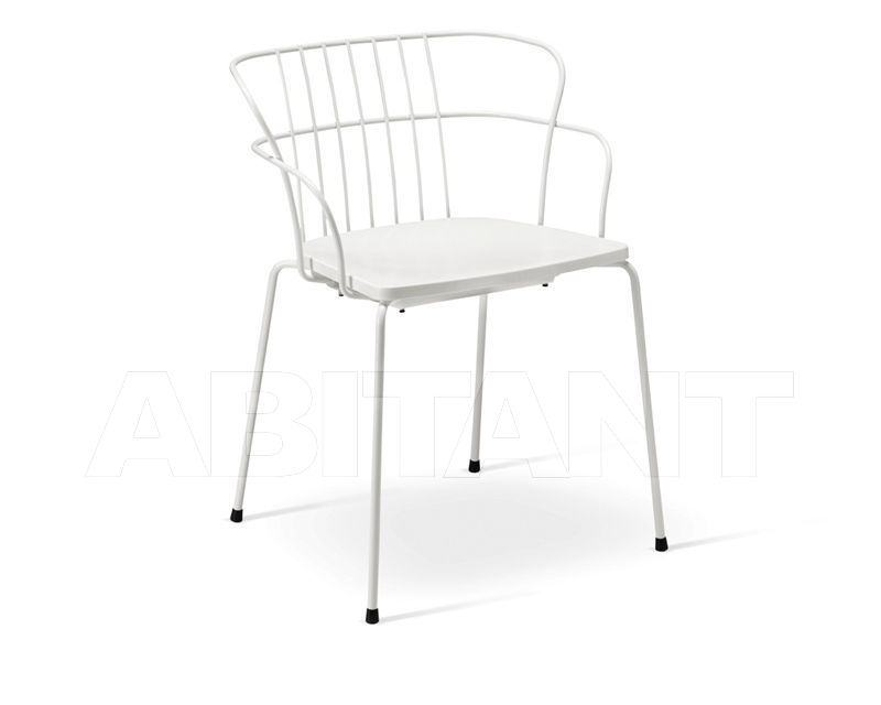 Купить Стул с подлокотниками FLINT Metalmobil News collection 2015 535-A WHITE