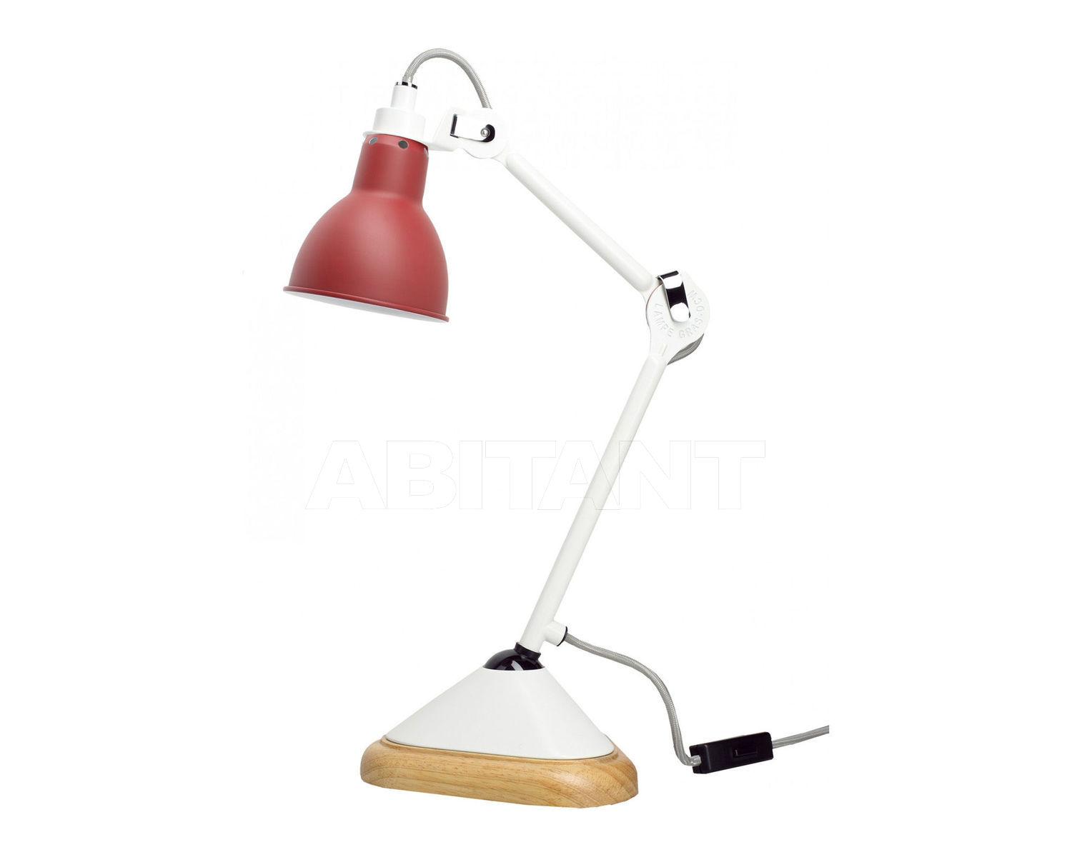 Купить Лампа настольная La Lampe Gras by DCW éditions GRAS LAMPS 207 WH-RED ROUND