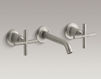 Смеситель настенный Purist Kohler 2015 K-T14413-3-BV Современный / Скандинавский / Модерн