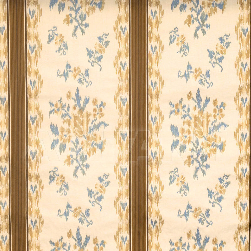 Купить Интерьерная ткань Vervain Charles Faudree Slate Ruby Ikat Blue