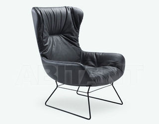 Кресло Freifrau 2016 LEYA WINGBACK CHAIR Drahtgestell Leather