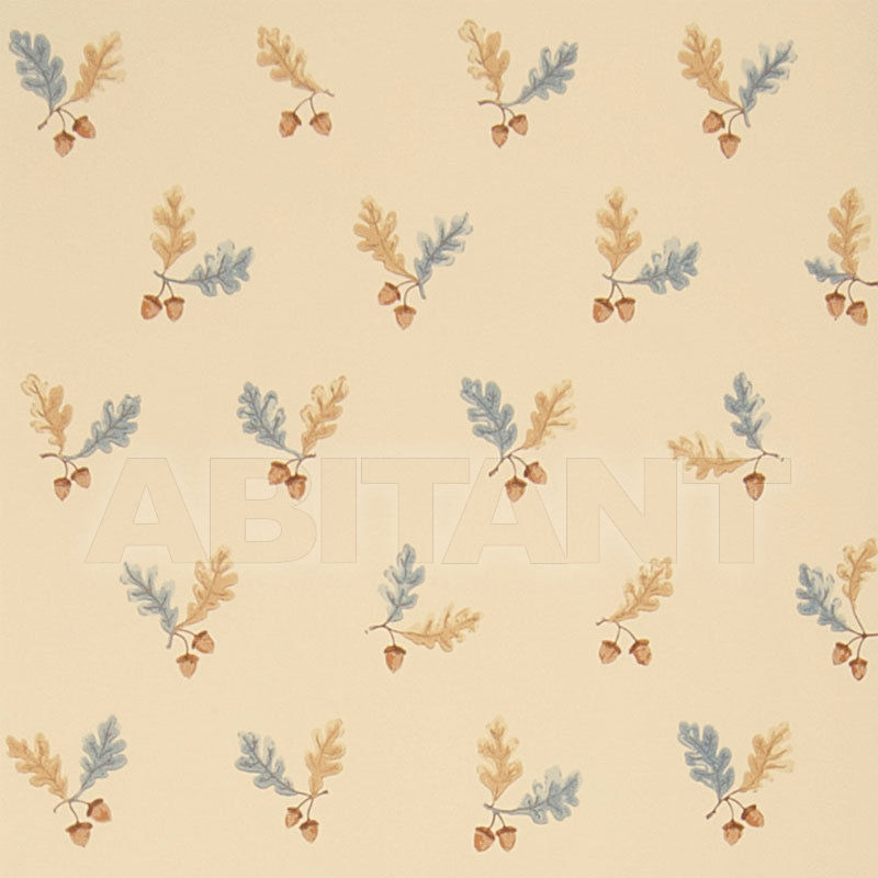 Купить Бумажные обои Stroheim CHARLES FAUDREE WALLCOVERING OAK & ACORN Blue
