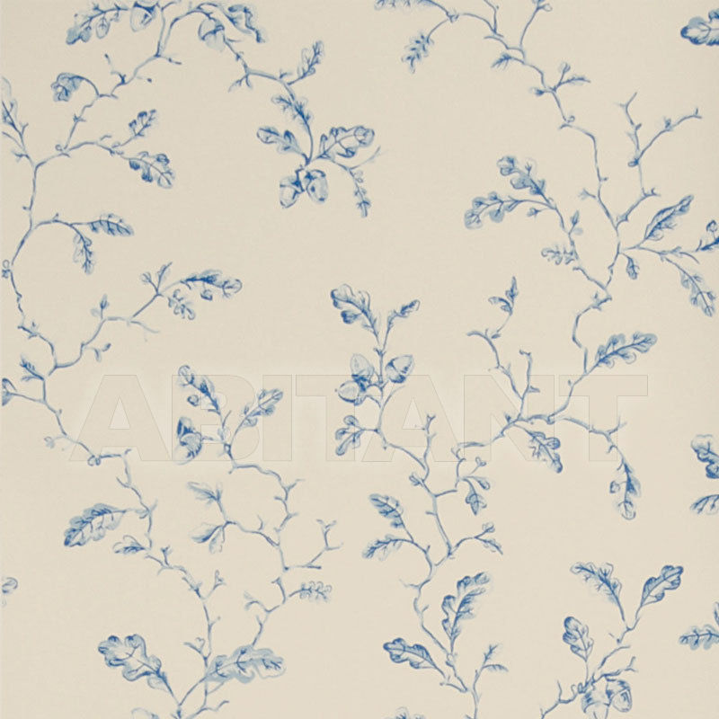 Купить Бумажные обои Stroheim CHARLES FAUDREE WALLCOVERING TRAILING ACORNS Blue