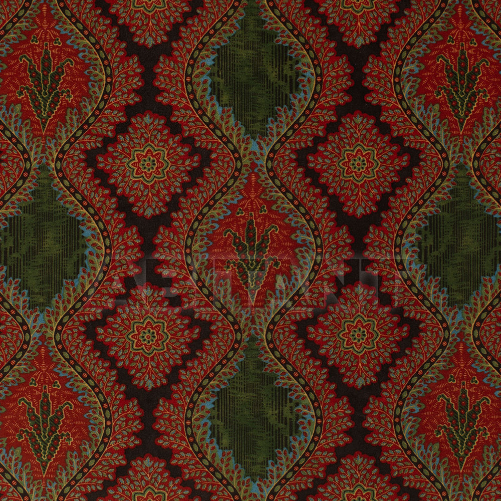 Купить Портьерная ткань Lisières Marvic Curtain fabric 6222-1 Red/Forest