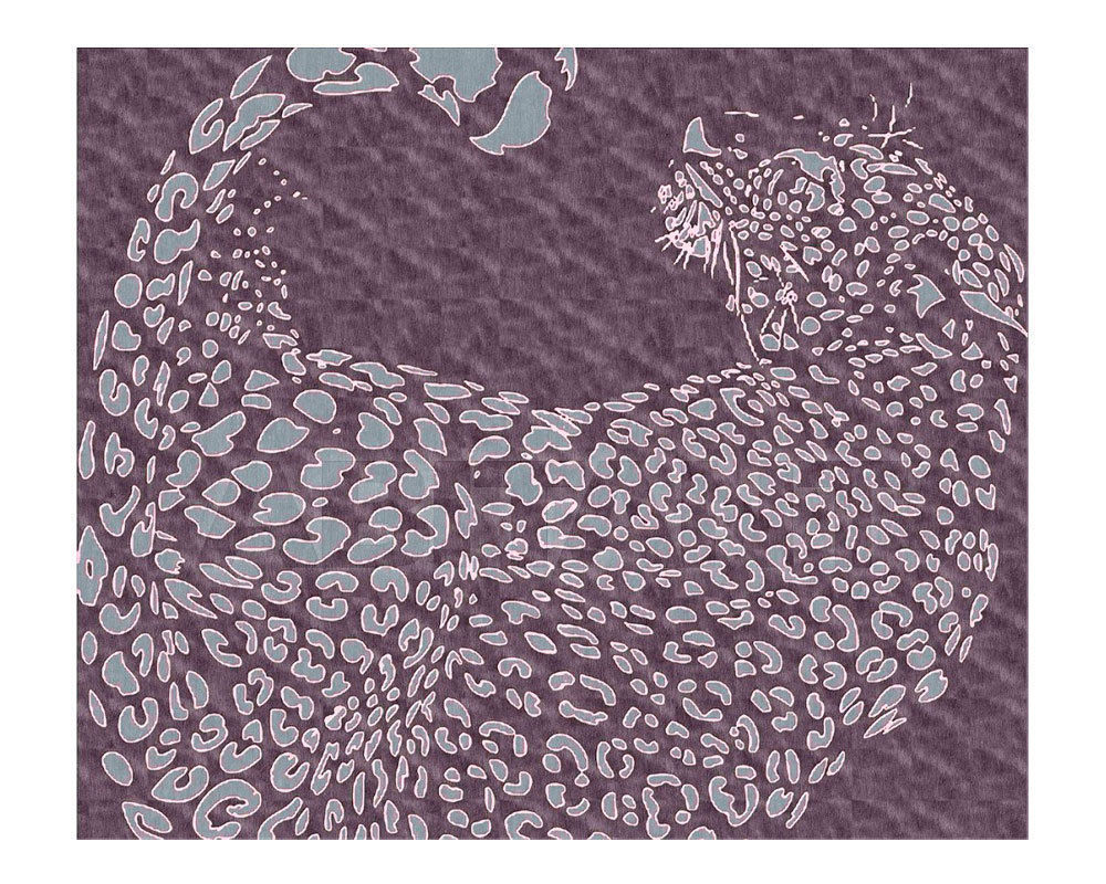Купить Ковер современный Sahrai Milano Noor Purple Leopard