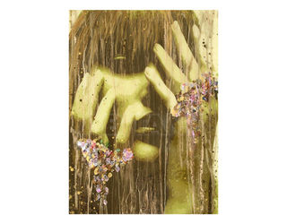 Настенная панель Alex Turco Woman Tribute Flower power in gold