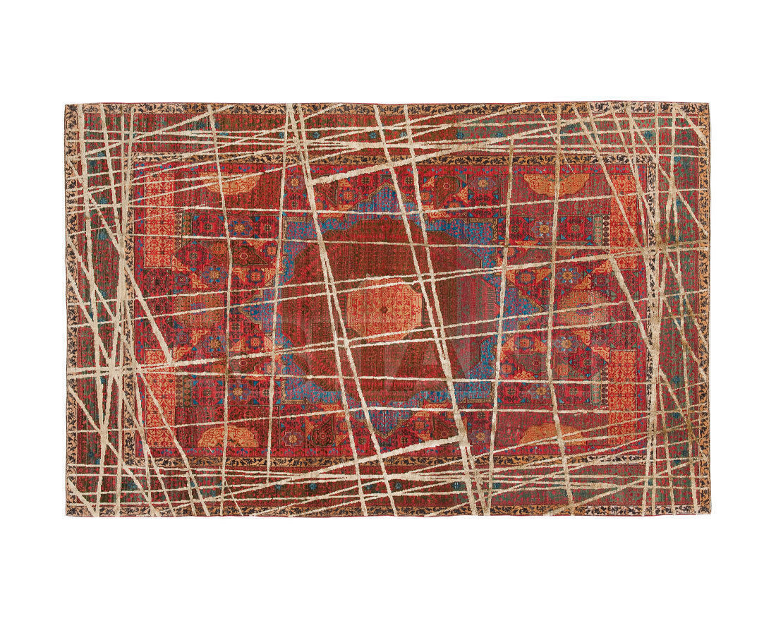 Купить Ковер современный Jan Kath  ERASED HERITAGE MAMLUK COLUMBUS WRAPPED red / gold Silk