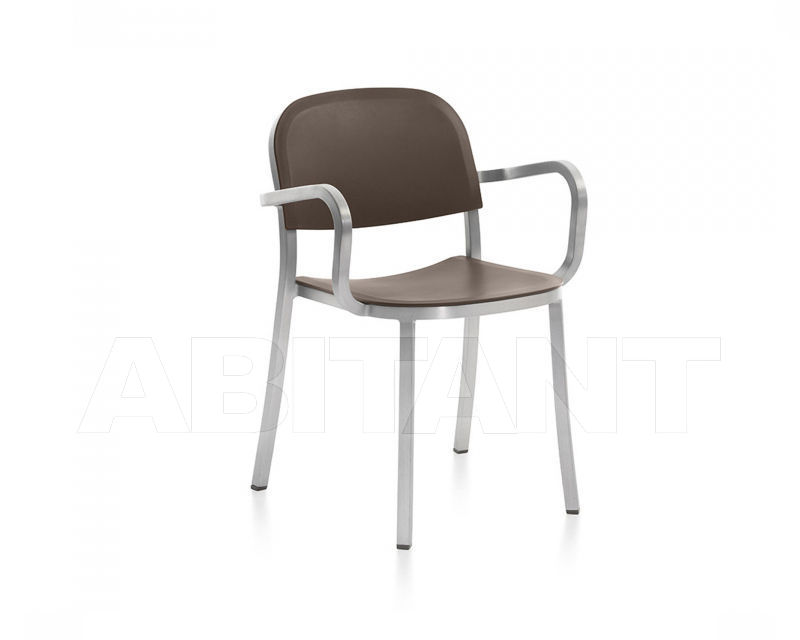 Купить Стул с подлокотниками Emeco 1 Inch by Jasper Morrison 1 INCH A BROWN