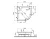 Душевой поддон Vitra Luna Corner 100X100 51320001000 Современный / Скандинавский / Модерн
