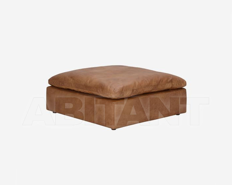 Купить Пуф Andrew Martin Signature TRUMAN LRG FOOTSTOOL, tan leather