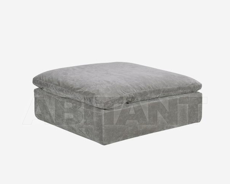 Купить Пуф Andrew Martin Signature TRUMAN LRG FOOTSTOOL, grey velvet