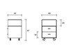 Тумбочка rialto cassettiera Fiam Tables RI/48 Современный / Скандинавский / Модерн