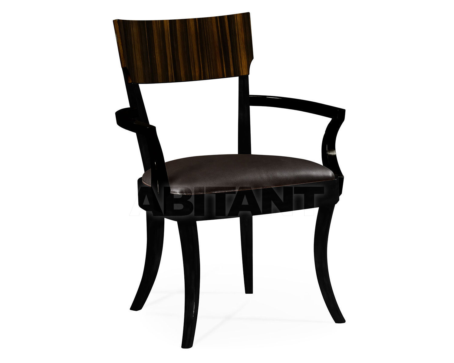 Купить Стул с подлокотниками Jonathan Charles Fine Furniture JC Modern - Ebony Collection 499363-AC-AMH-L017