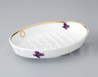 Мыльница THG Bathroom A7D.4607 Capucine mauve butterfly gold decor