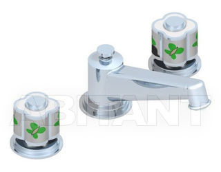 Смеситель для раковины THG Bathroom A7E.152M Capucine vert décor Platine
