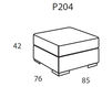 Пуф Luxury Sofa Future POUFF ART. P204 PELLE 1 Современный / Скандинавский / Модерн