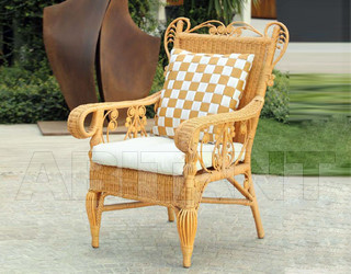 Стул с подлокотниками Frigerio Carlo Rattan Living ROMANTIC armchair Nirvana