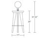 Барный стул Altura Furniture 2013 Top Stool-01 со спинкой / NATURAL 3 Современный / Скандинавский / Модерн