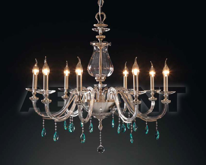 Купить Люстра Euroluce Lampadari  Elite Flora L8 decor blue