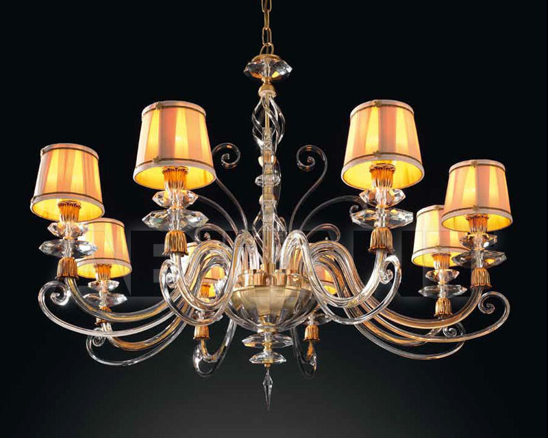 Купить Люстра Euroluce Lampadari  Elite Alicante satin L8 shade