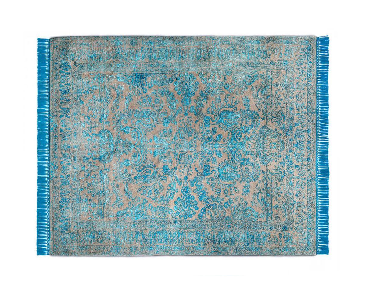 Купить Ковер современный Rug Star Persia/rajasthan Rajasthan No. 19 | ElectricBlue on NaturalGrey