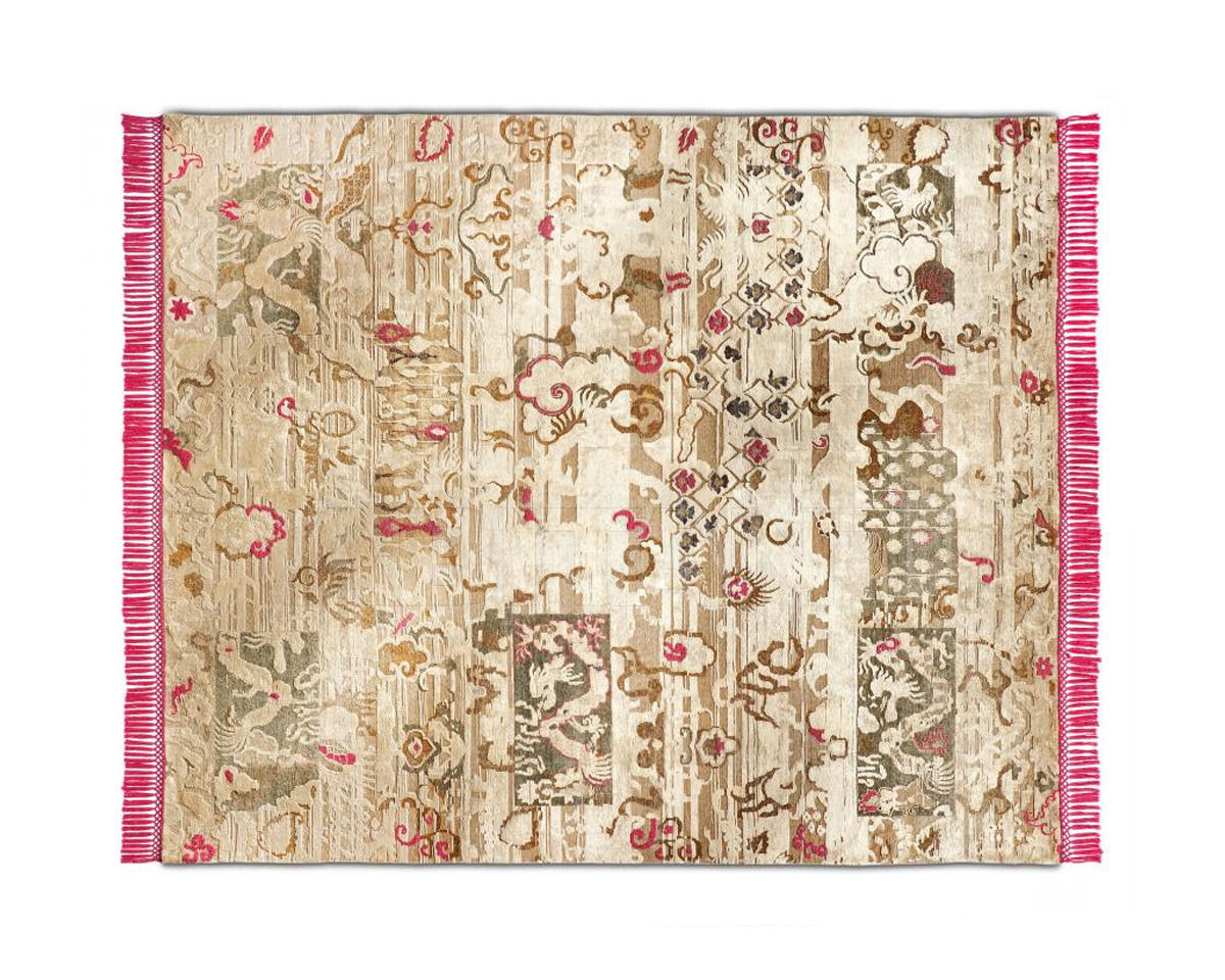 Купить Ковер современный Rug Star Oxidized Ikat Dragon No. 01 | Strawberry | SilkFringes