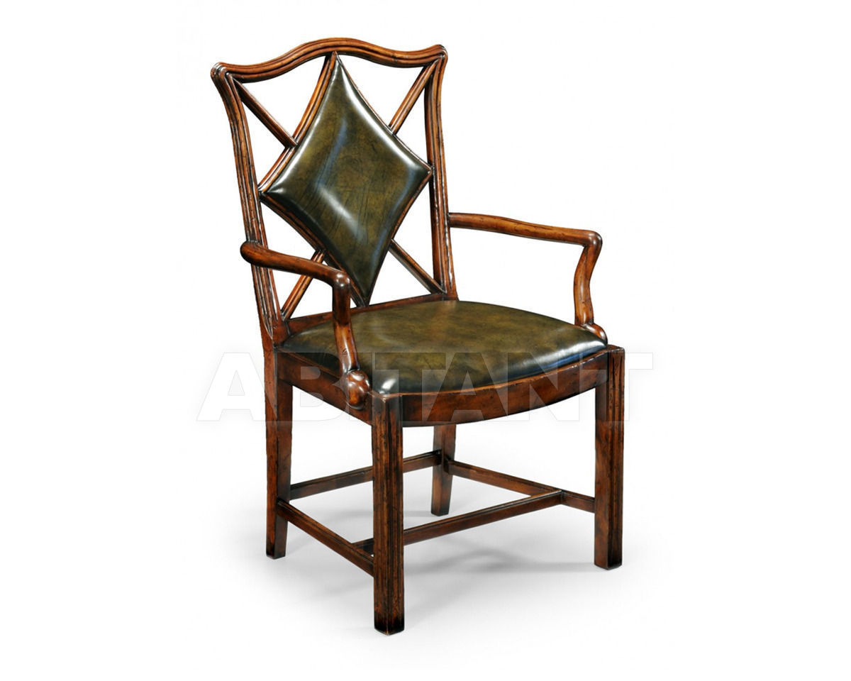 Купить Стул с подлокотниками Playing card "Diamond" Jonathan Charles Fine Furniture Windsor 493362-AC-WAL-L007
