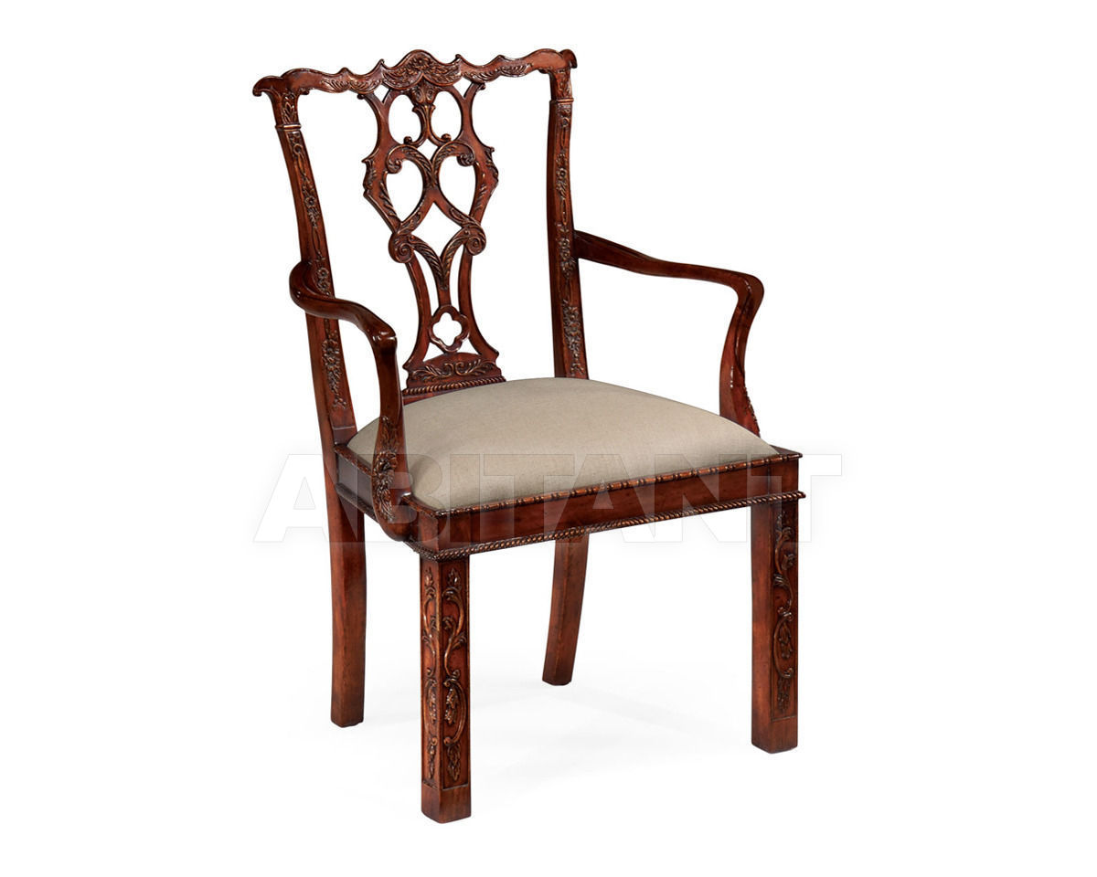 Купить Стул с подлокотниками Chippendale Jonathan Charles Fine Furniture Buckingham 492472-AC-MAH-F001