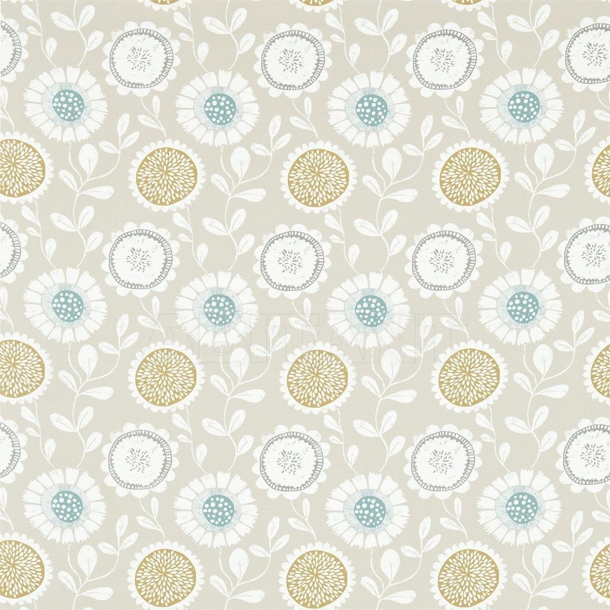 Купить Портьерная, обивочная ткань ANNEKE Honey/Chalk/Seaglass  Style Library LEVANDE FABRICS NFIK120373