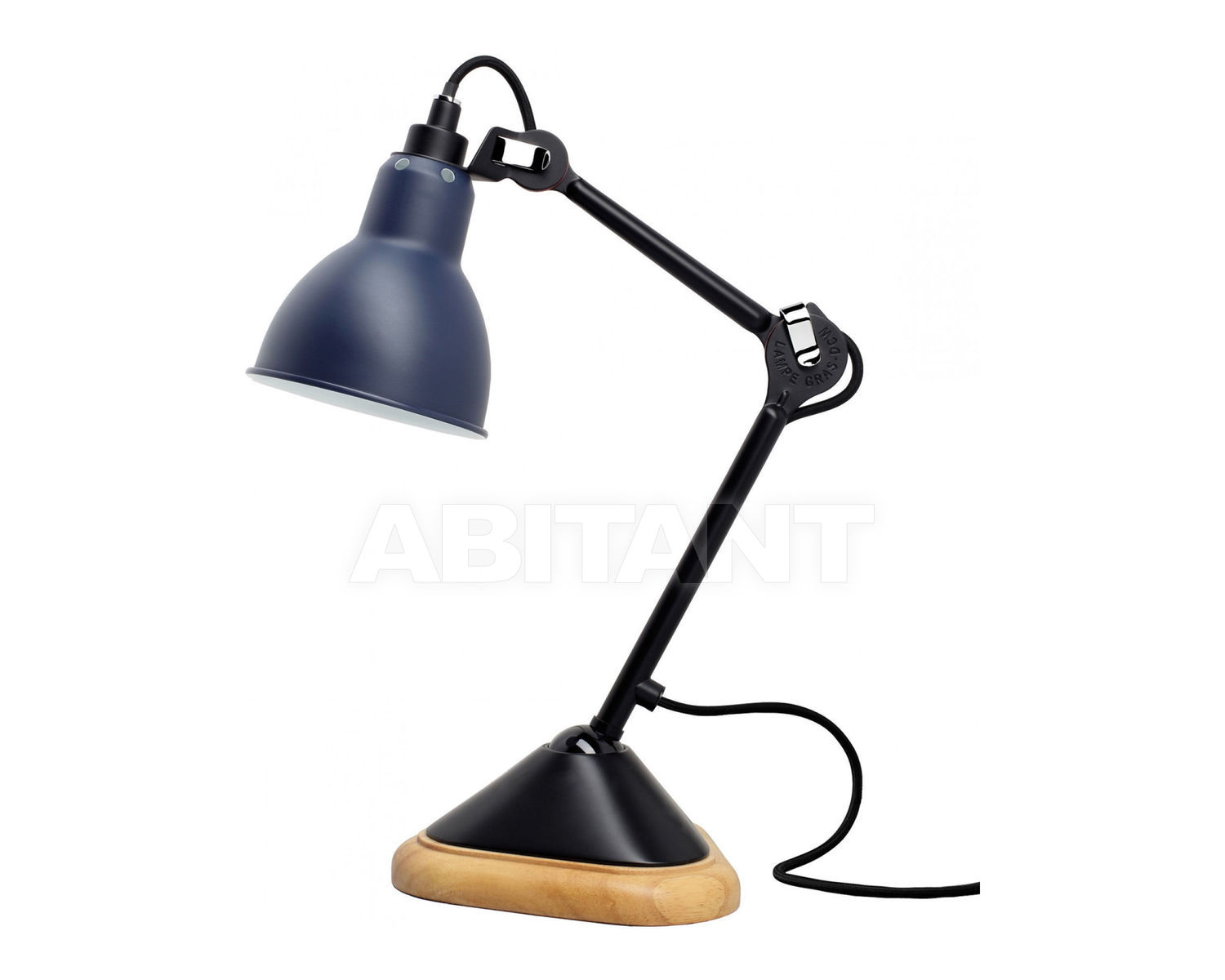 Купить Лампа настольная La Lampe Gras by DCW éditions GRAS LAMPS 207 BL-BLUE ROUND