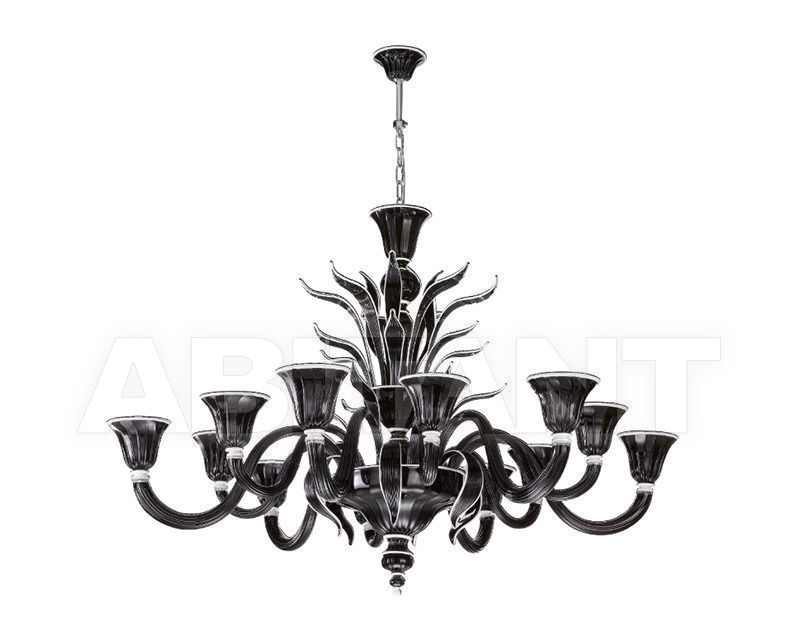 Купить Люстра OR Illuminazione s.r.l.  Murano 1011/6+6 CR NERO-BIANCO