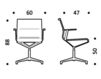 Схема Кресло ICF Office 2015 3694703 C 362 Современный / Скандинавский / Модерн