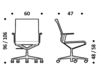 Схема Кресло ICF Office 2015 3693063 346 Современный / Скандинавский / Модерн