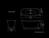 Схема Ванна Galleon Hurlingham Bath Company  2015 Galleon Leather Exterior and Polished Plinth Лофт / Фьюжн / Винтаж / Ретро
