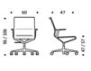 Схема Кресло ICF Office 2015 3695813 30B Современный / Скандинавский / Модерн
