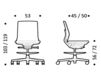 Схема Кресло ICF Office 2015 25900433 F54 Современный / Скандинавский / Модерн