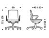 Схема Кресло ICF Office 2015 25903299 98A Современный / Скандинавский / Модерн