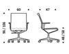 Схема Кресло ICF Office 2015 3693269 906 Современный / Скандинавский / Модерн