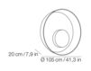 Схема Светильник настенный DAWN 105 Kundalini `11 095215LCRN Минимализм / Хай-тек