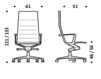 Схема Кресло ICF Office 2015 1943273 30B Современный / Скандинавский / Модерн