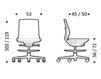 Схема Кресло ICF Office 2015 25930499 906 Современный / Скандинавский / Модерн