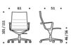 Схема Кресло ICF Office 2015 1943169 98D Современный / Скандинавский / Модерн