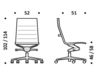 Схема Кресло ICF Office 2015 1943143 30С Современный / Скандинавский / Модерн