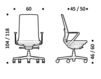 Схема Кресло ICF Office 2015 26033299 917 Современный / Скандинавский / Модерн