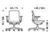 Схема Кресло ICF Office 2015 25936299 972 Современный / Скандинавский / Модерн