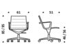 Схема Кресло ICF Office 2015 1943099 901 Современный / Скандинавский / Модерн