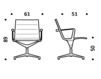 Схема Кресло ICF Office 2015 1943083 F54 Современный / Скандинавский / Модерн