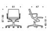 Схема Кресло ICF Office 2015 1973109 910 Современный / Скандинавский / Модерн